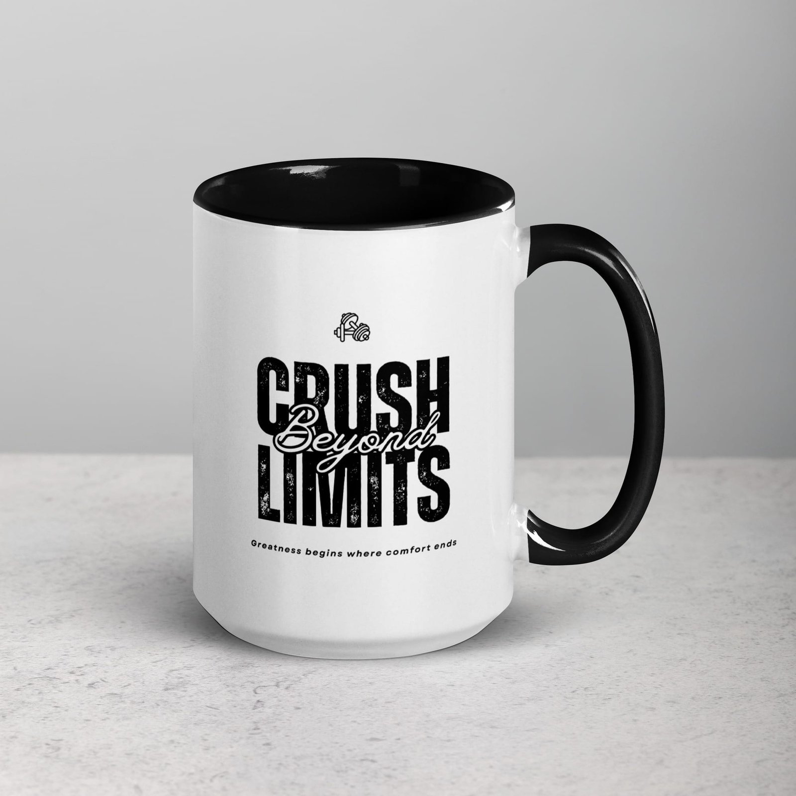 Crush Beyond Limits β Black Accent Motivational Mug - Image 4